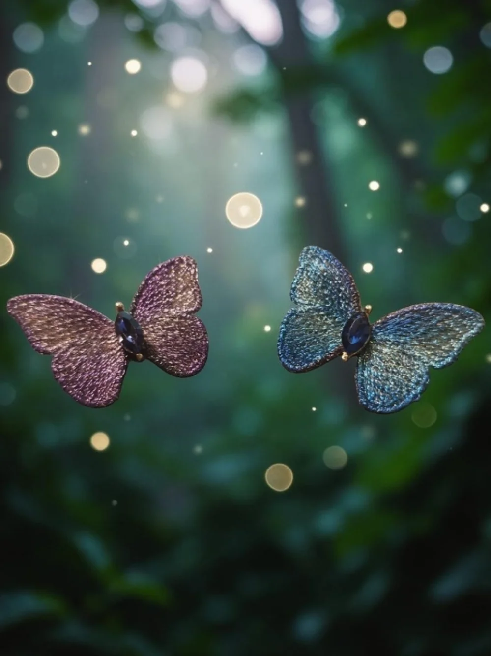 Elegant  Butterfly Brooches Pick 1  Purple Or Blue - NEW